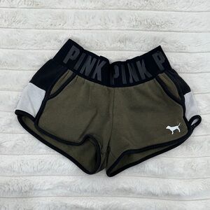 PINK Victoria's Secret Green, Black & White Lounge Shorts